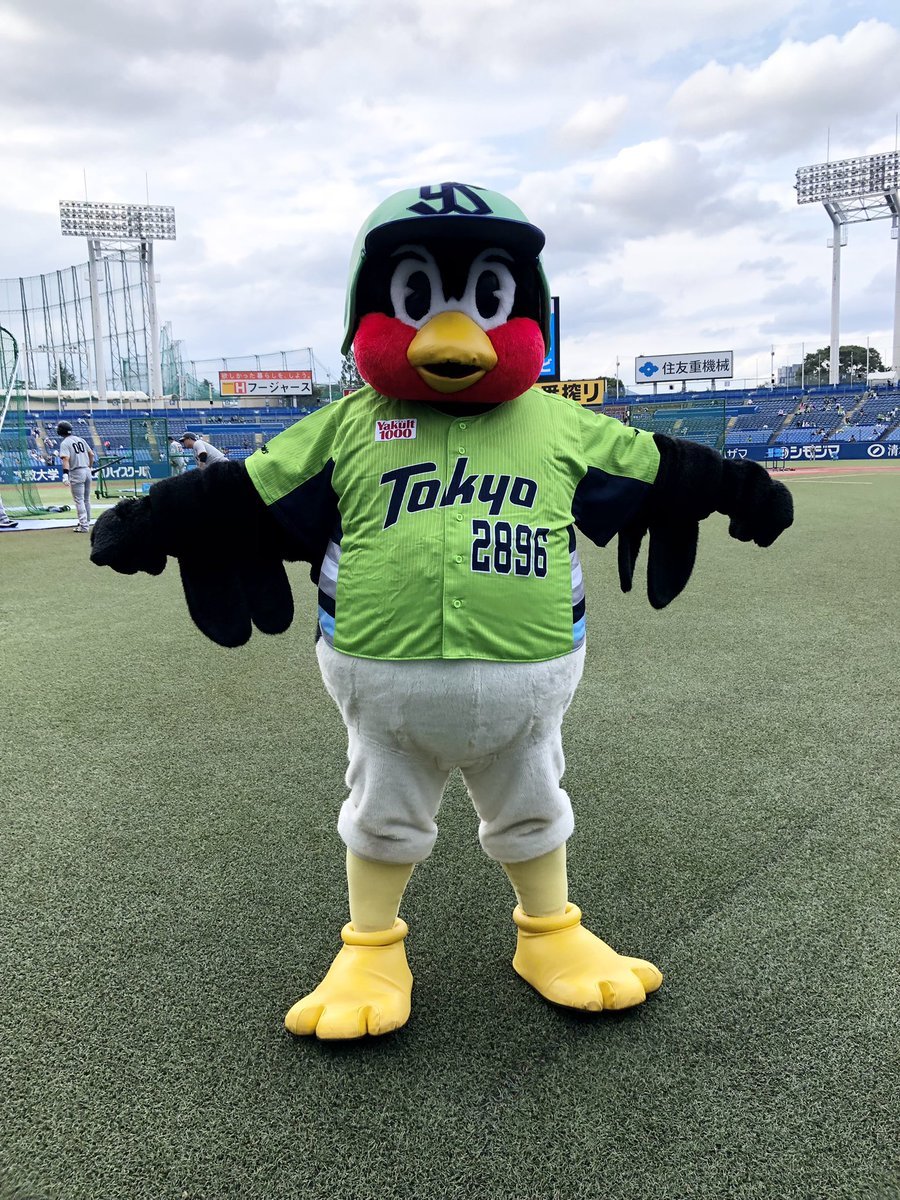 大人気 東京 ヤクルト スワローズファンクラブ公式 つば九郎 ホームユニホーム優勝ワッペン付き ＸＬ正規品2896 入手困難 超レア 激安 処分_参考画像！！