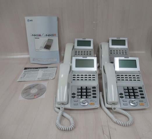Ω保証有 ZK2 6225) NX-(18)STEL-(1)(W) 4台 NTT αNX 18ボタンスター電話機 中古ビジネスホン 領収書発行可能 取扱説明書付 東16年製_画像1
