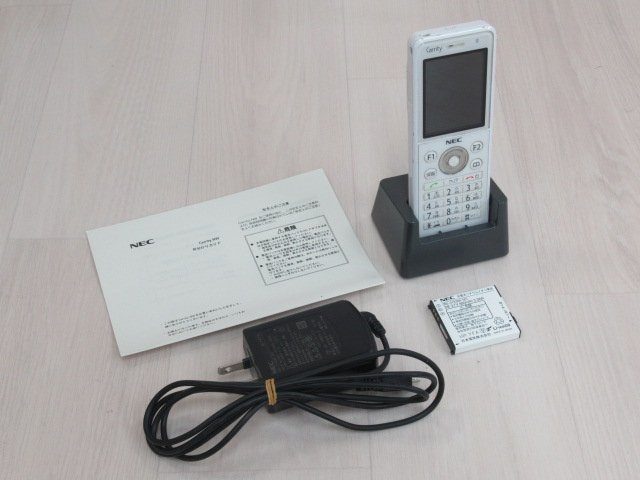ΩYI 447 o 保証有 15年製 NEC Carrity-NW PS8D-NW コードレス電話機 取説・電池付 初期化済_画像1