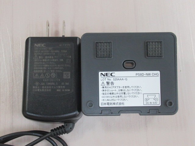 ΩYI 453 o 保証有 15年製 NEC Carrity-NW PS8D-NW コードレス電話機 取説・電池付 初期化済_画像9