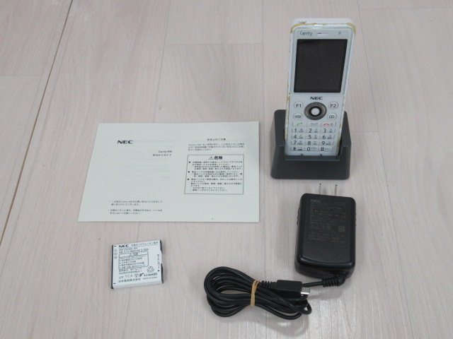 ΩYI 492 o 保証有 15年製 NEC Carrity-NW PS8D-NW コードレス電話機 取説・電池付 初期化済_画像1