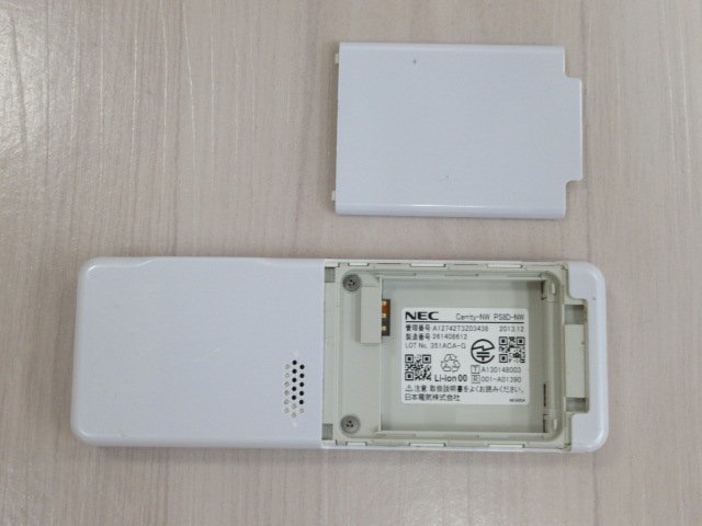 ΩYI 495 o 保証有 13年製 NEC Carrity-NW PS8D-NW コードレス電話機 取説・電池付 初期化済_画像7