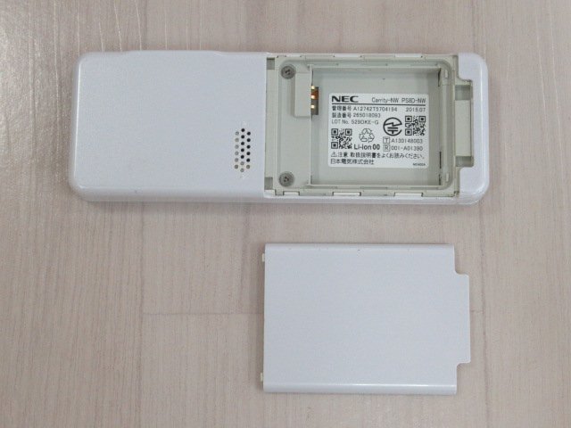 ΩYI 496 o 保証有 15年製 NEC Carrity-NW PS8D-NW コードレス電話機 取説・電池付 初期化済_画像7