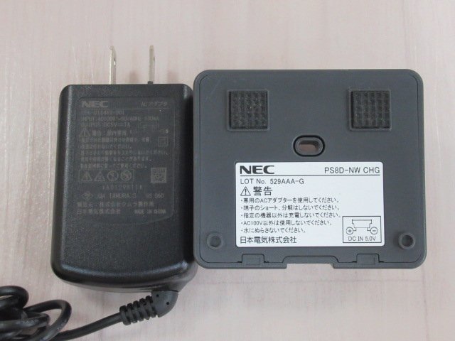 ΩYI 496 o 保証有 15年製 NEC Carrity-NW PS8D-NW コードレス電話機 取説・電池付 初期化済_画像9