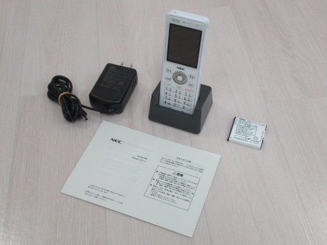 ΩYI 498 o 保証有 18年製 NEC Carrity-NW PS8D-NW コードレス電話機 取説・電池付 初期化済_画像1