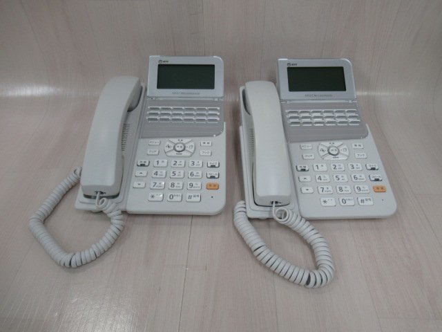 Ω保証有 ZK2 6223) ZX-(18)STEL-(1)(W) 2台 [22年、21年] NTT αZX 18ボタンスター標準電話機 中古ビジネスホン 領収書発行可能 同梱可_画像1