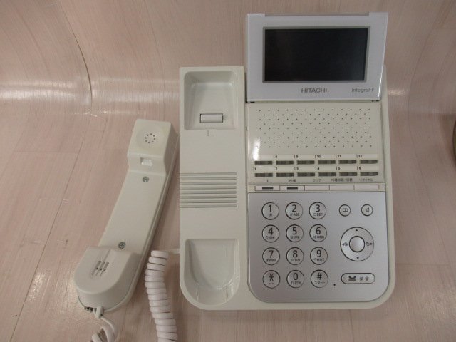ΩZP2 13621※保証有 日立 integral-F ET-12iF-SDW 12ボタン標準電話機 17年製 ・祝10000！取引突破！_画像2