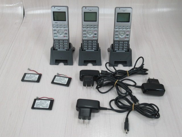 ΩZV3 559 o 保証有 NEC IP3D-8PS-2 AspireX デジタルコードレス 電池付 3台セット・祝10000!取引突破!!