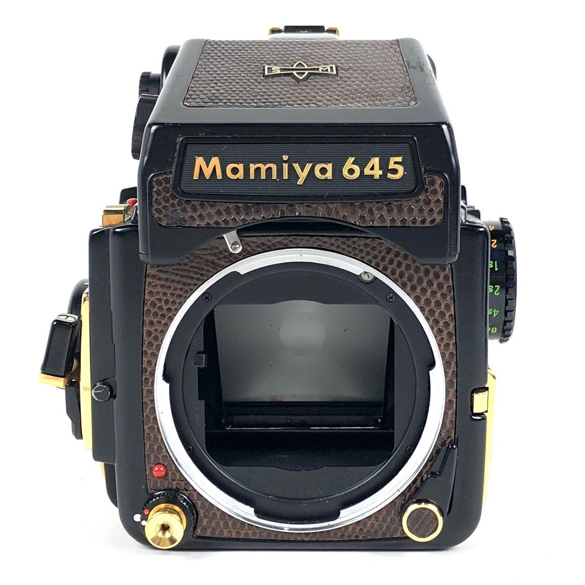 公式の ゴールド 限定 1000S M645 Mamiya マミヤ リザード 【中古】 中