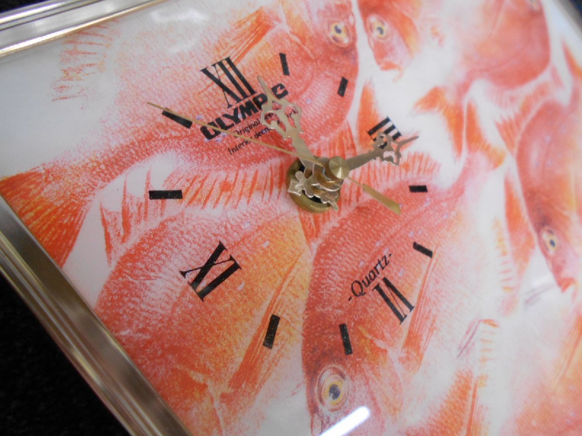 魚拓パネル・オリジナル時計・オリンピック・龍三郎！鯛・真鯛・釣り！レア！_画像6