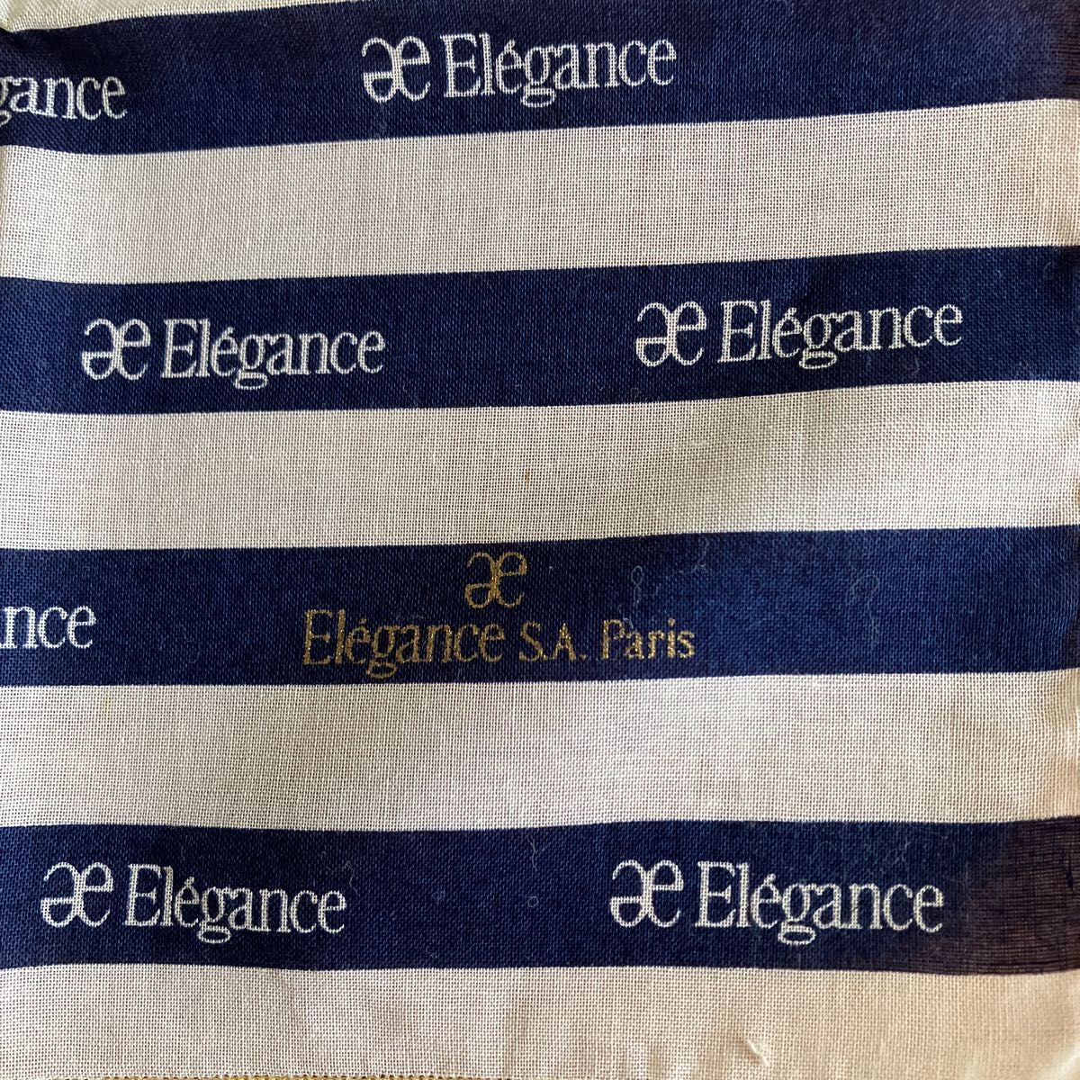 elegance エレガンス　ボーダー柄ハンカチ　未使用　