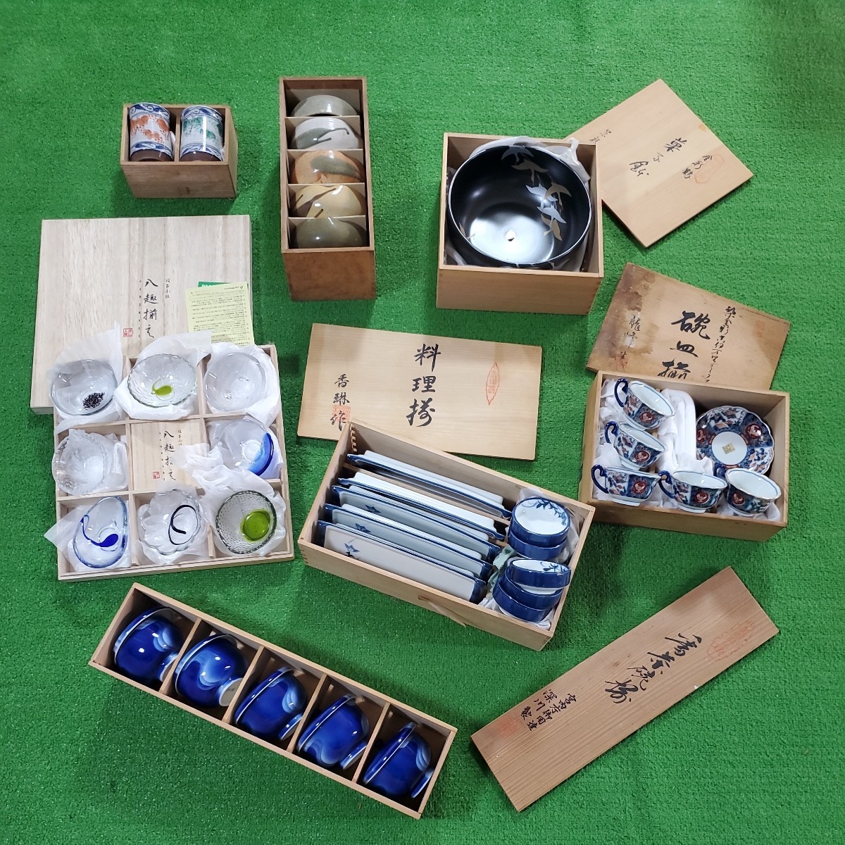 有田焼 番号茶碗揃 宮内庁御用達 深川製 香琳 料理揃 碗皿揃 龍峰 菓子