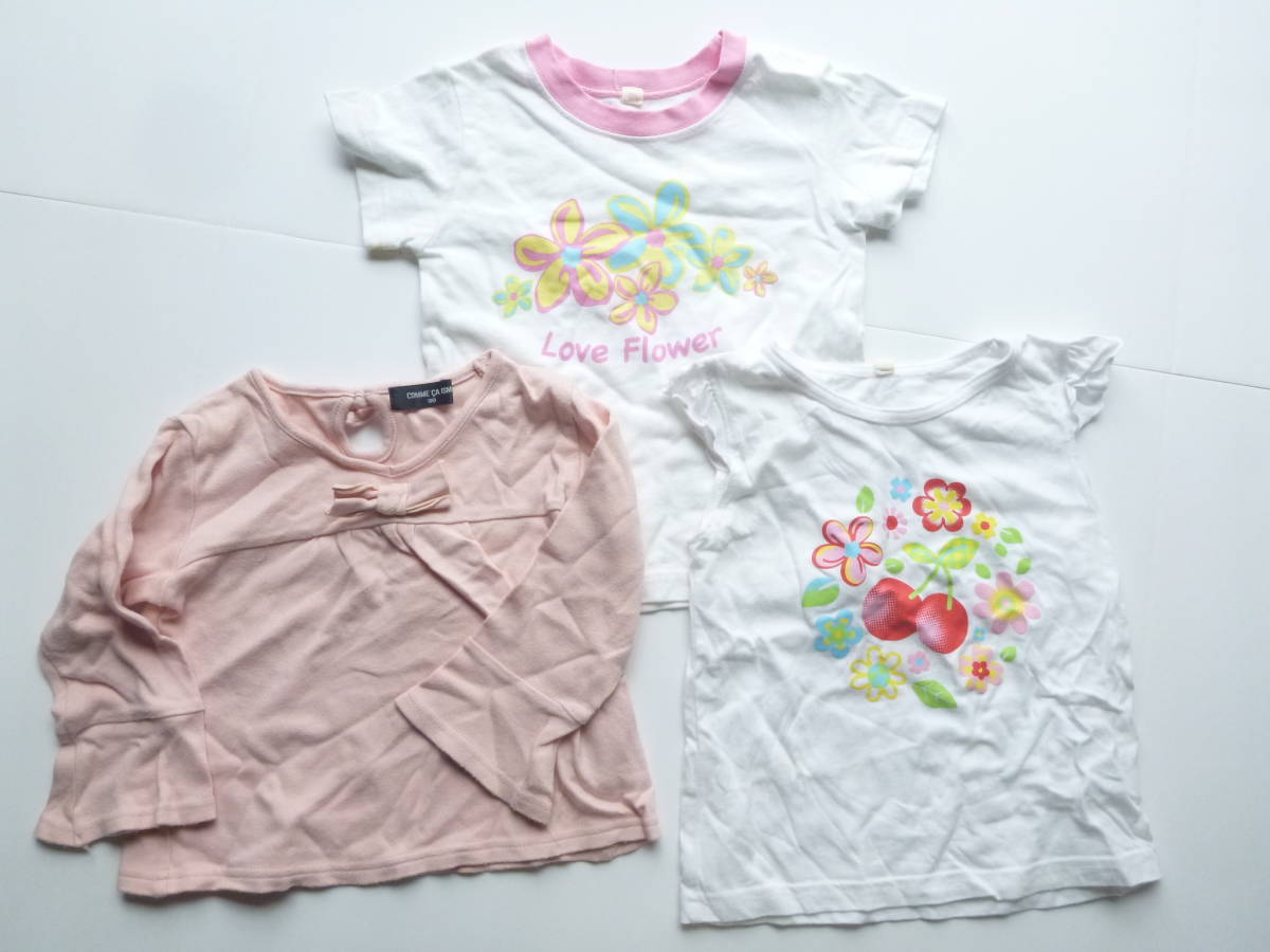 コムサイズム　他★3枚セット ピンク　カットソー　半袖Tシャツ　90　95_画像1