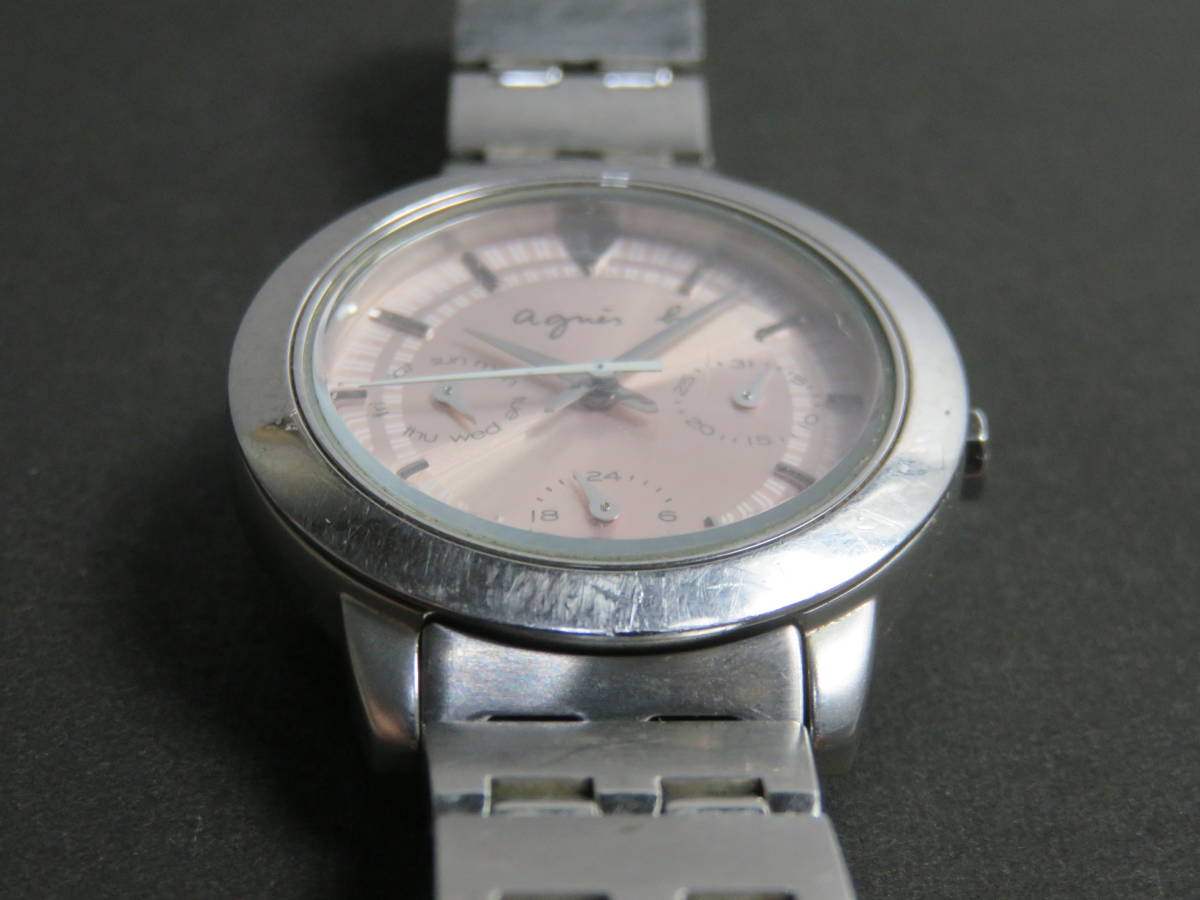 アニエスベー クォーツ 3針 純正ベルト V33J-0AL0 女性用 レディース 腕時計 V396 稼働品の画像2