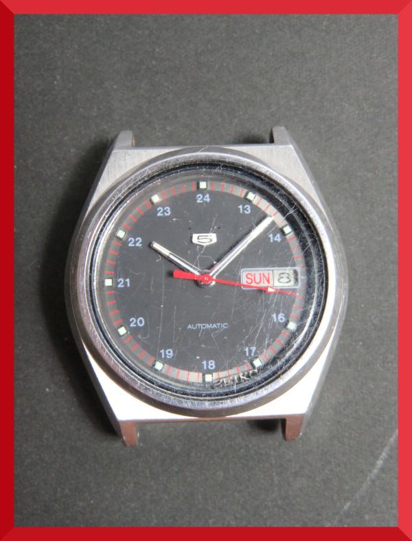 セイコー SEIKO ファイブ 5 自動巻き 3針 デイデイト 7009-876A 男性用 メンズ 腕時計 V313 稼働品