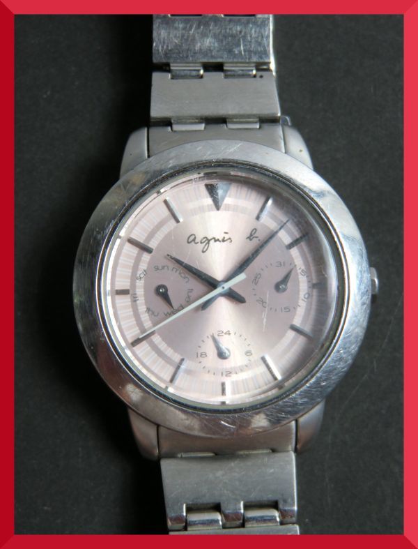 アニエスベー クォーツ 3針 純正ベルト V33J-0AL0 女性用 レディース 腕時計 V396 稼働品の画像1