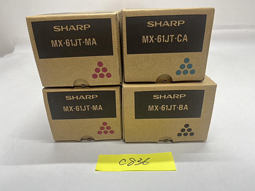 大特価 C-836【新品】シャープ SHARP MX-61JT BA/CA/MA トナー 3色4本