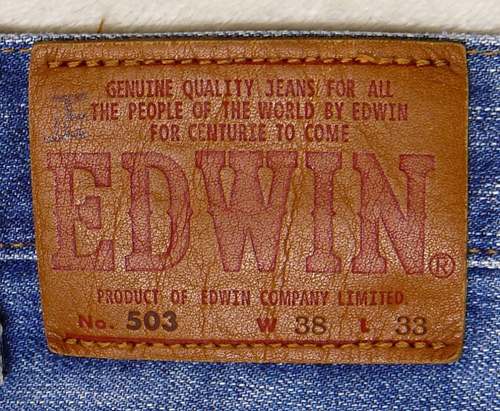 * large size W38( absolute size 98cm)EDWIN 503 men's Denim jeans 50303 strut absolute size length of the legs 69 centimeter 