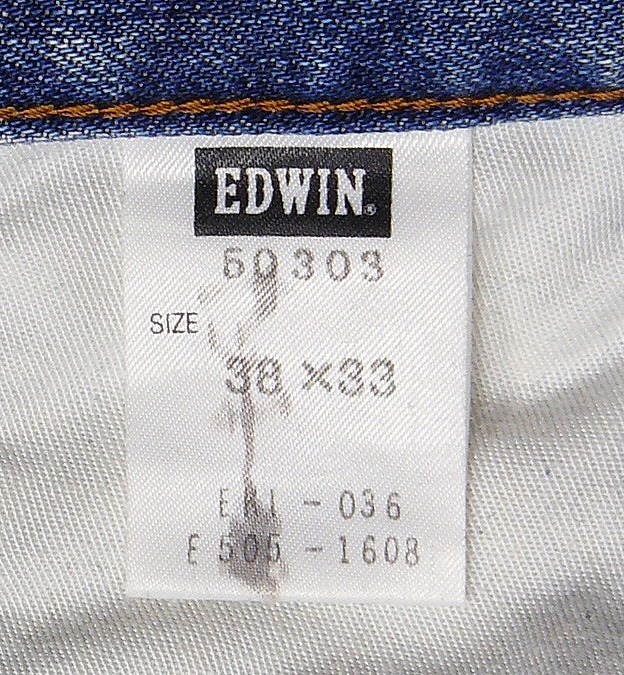 * large size W38( absolute size 98cm)EDWIN 503 men's Denim jeans 50303 strut absolute size length of the legs 69 centimeter 