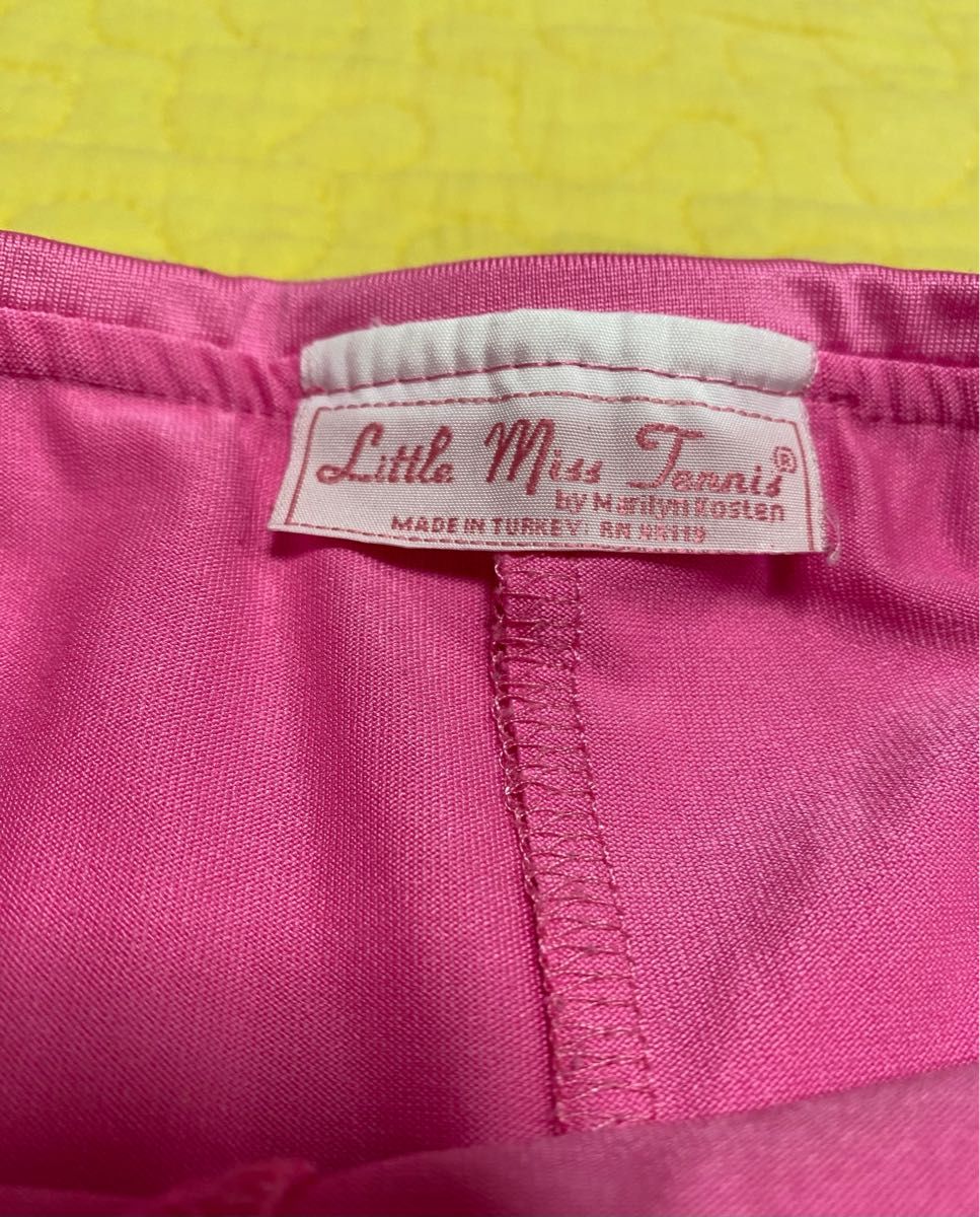 テニスウェア　Little Miss Tennis  スコート　ピンク　インナーパンツ付　ジュニア　Sサイズ　海外　