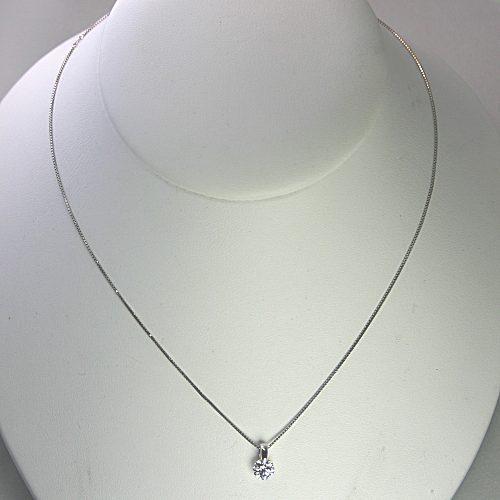 ダイヤモンド ネックレス プラチナ 一粒 0.4ｃｔ 鑑定書付 0.405ct Dカラー VS1クラス 3EXカット H&C CGL TOR0886-1P KDP*P_画像2