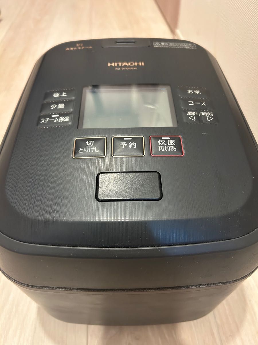 中古 日立 RZ-W100EM-K 炊飯器 圧力&スチーム 5 5合炊き ふっくら御膳