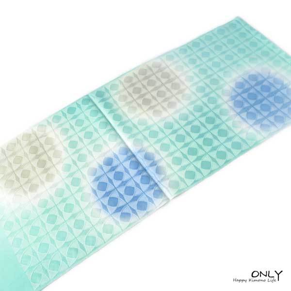  obi age gradation dot silk . after crepe-de-chine hand .... -ply eyes made in Japan ONLY g-329