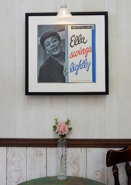 エラ・フィッツジェラルド/名盤ジャケット・ポスター額入/Ella Jane Fitzgerald/ELLA SWINGS LIGHTLY/ジャズ・ボーカル/アルバム アート_画像4