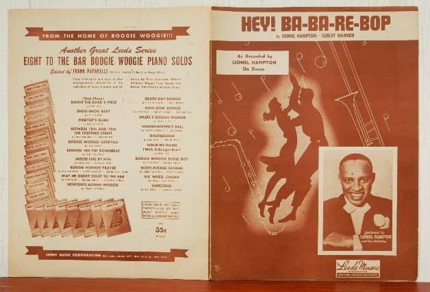 ライオネル・ハンプトン/オリジナル 楽譜 1946/Lionel Hampton/Hey Ba Ba Re Bop/Framed Jive Music Art Gumbo/ジャズ・ヴィブラフォン_画像6