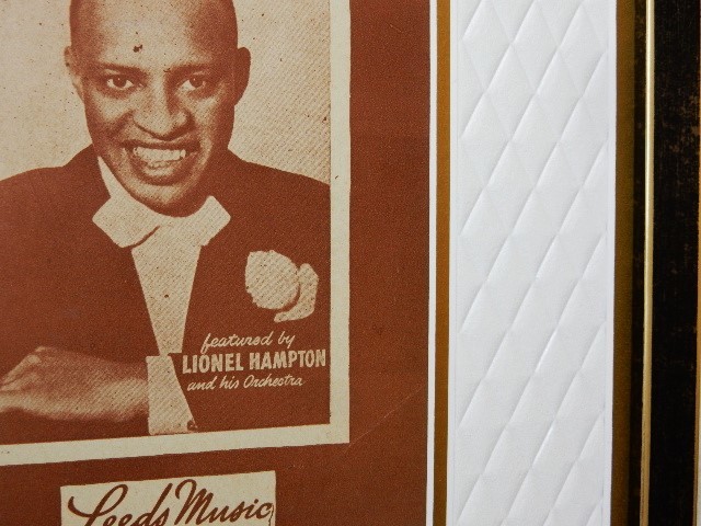 ライオネル・ハンプトン/オリジナル 楽譜 1946/Lionel Hampton/Hey Ba Ba Re Bop/Framed Jive Music Art Gumbo/ジャズ・ヴィブラフォン_画像2