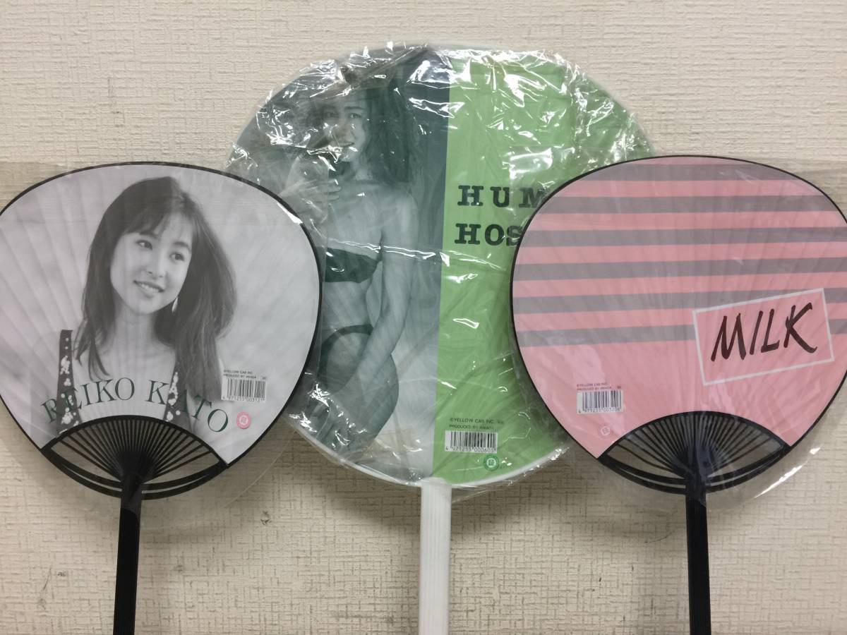  idol woman super "uchiwa" fan 12 point set summarize swimsuit Hosokawa Fumie Yuuka Kudo Shizuka Uchida Yuki other A6