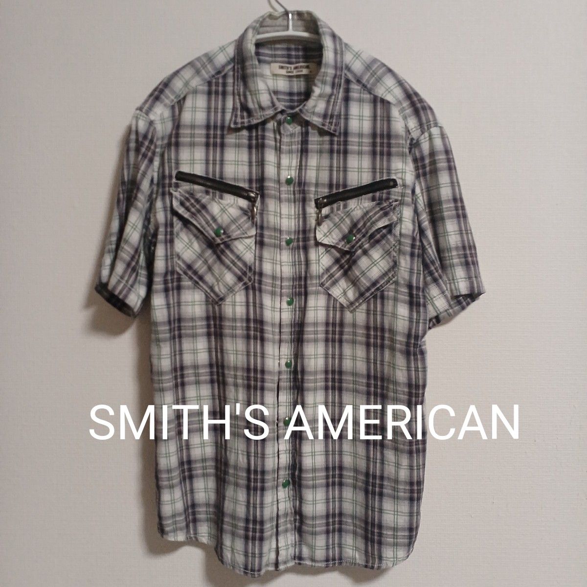 【即日発送】美品。SMITH'S AMERICAN 半袖 チェックシャツ