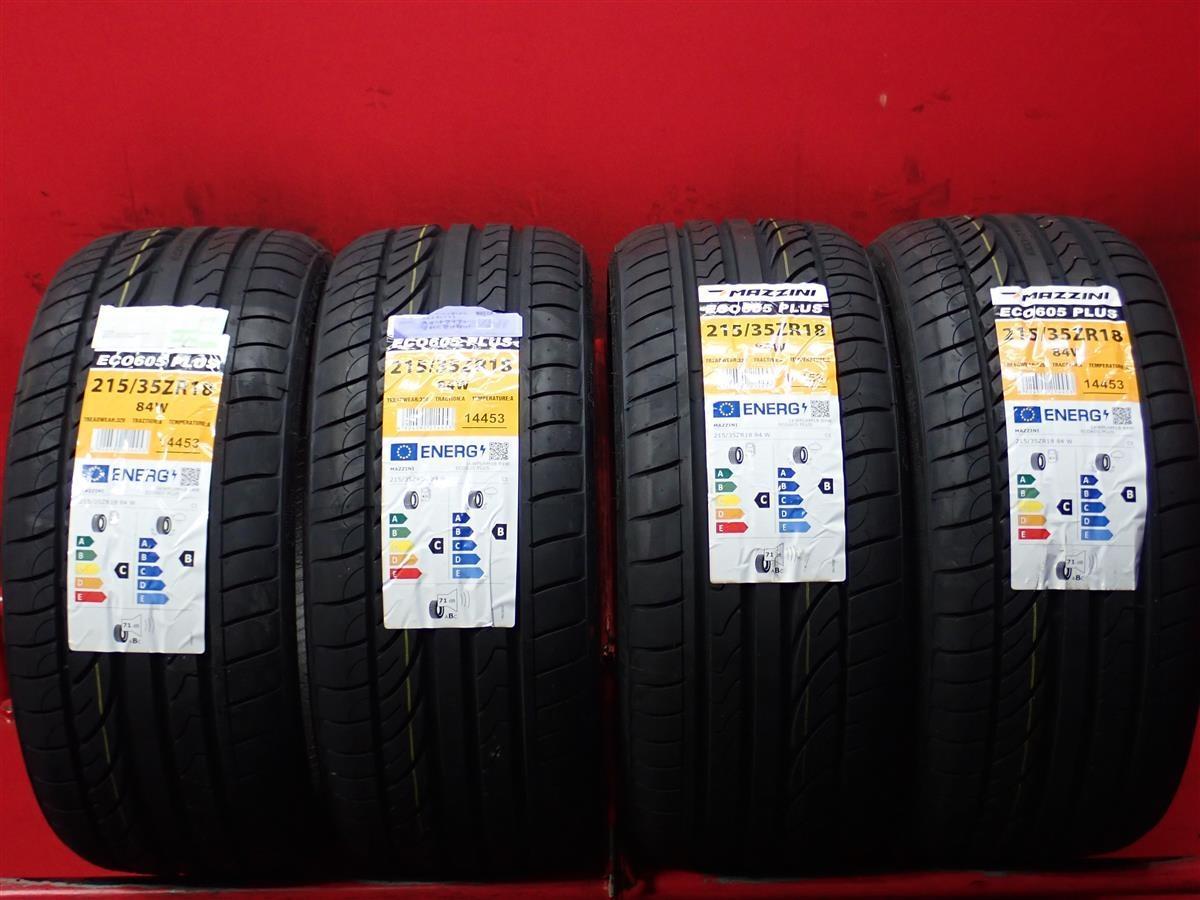 中古タイヤ 215/35R18 84W 4本セット マジーニ ECO605 MAZZINI ECO605 10分山 A1 プリウス ウィル ヴィエス インサイト オーパ スイフトス_画像1