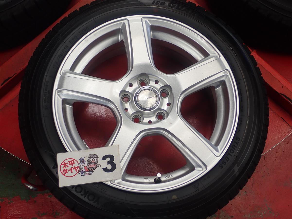 スタッドレス 5スポークタイプ1P+ヨコハマアイスガード5プラスIG50 175/60R16 8.5分山★ラクティストレジアに！stwt16_画像7