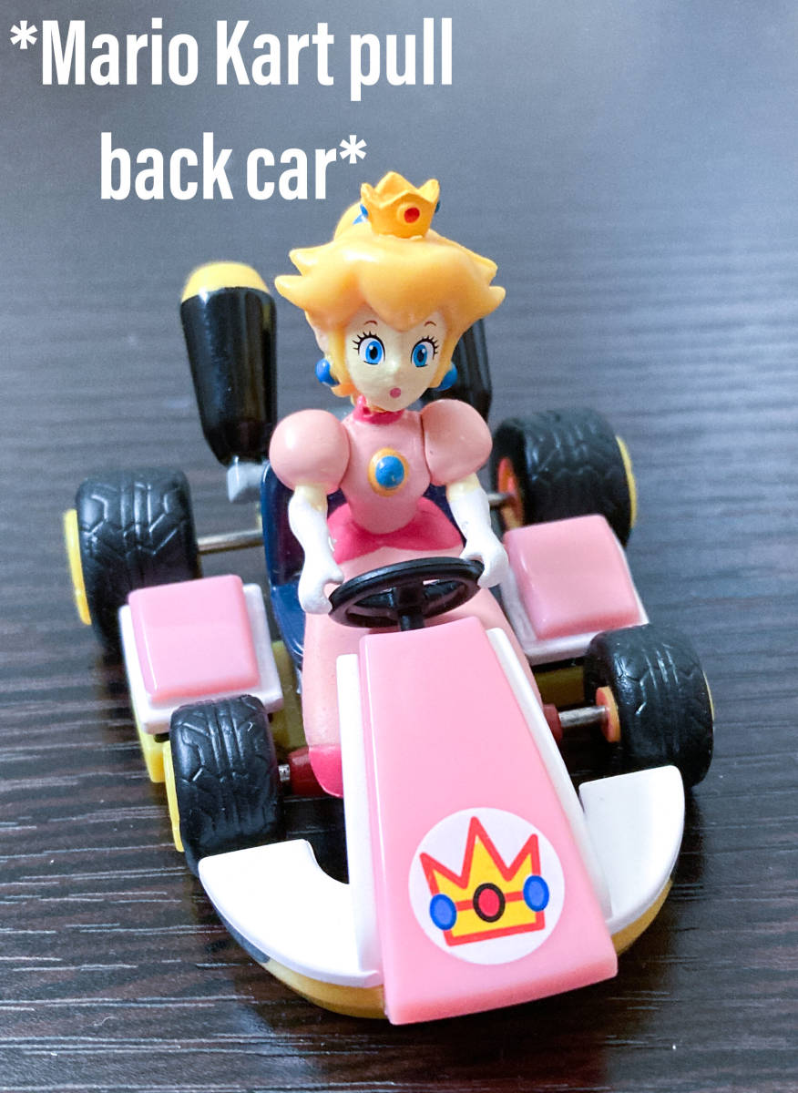 2014年製　レア　Nintendo マリオカート フィギュア　プルバックカー　ピーチ姫　走る　車　おもちゃ_画像1
