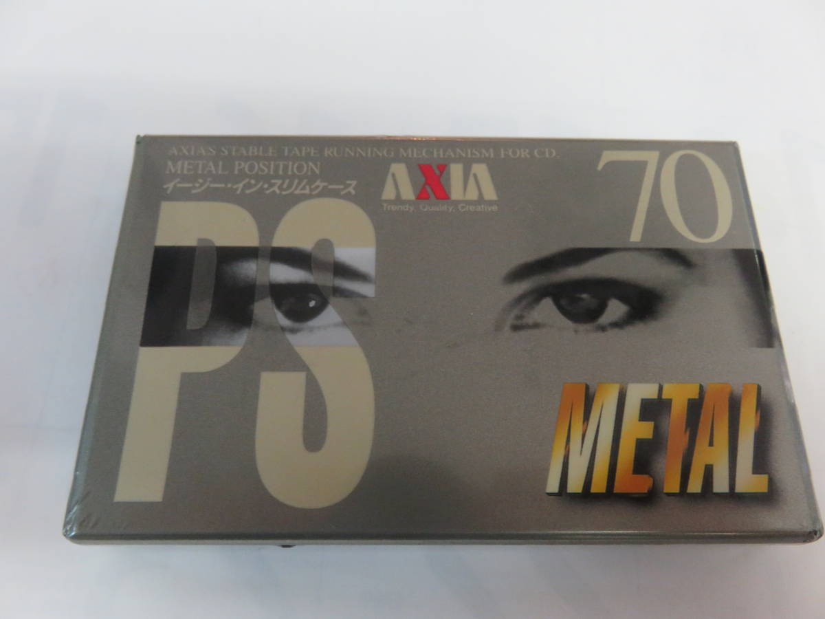 【カセットテープ】AXIA　PS-METAL　PSMG70　富士写真フィルム　メタルポジション　未開封　ジャンク　イージー・イン・スリムケース_画像1