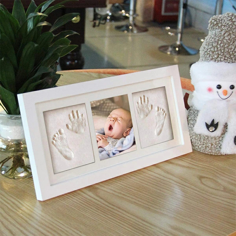  newborn baby baby frame hand-print foot-print photo frame put .. combined use less .. safety baby celebration of a birth inside festival . baby souvenir growth record gift SN089