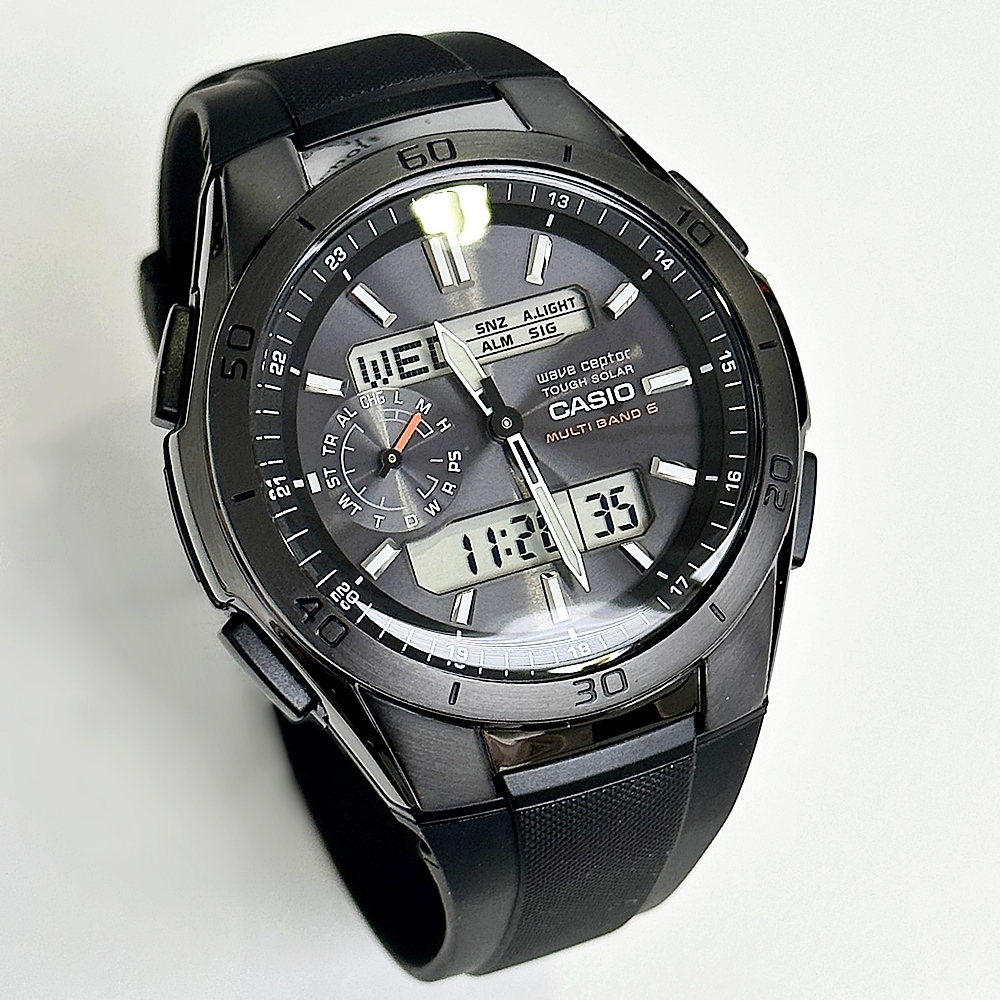 カシオ ウェーブ セプター 電波ソーラー 腕時計 メンズ 防水 電波腕時計 おすすめ 海外旅行 試験 受験