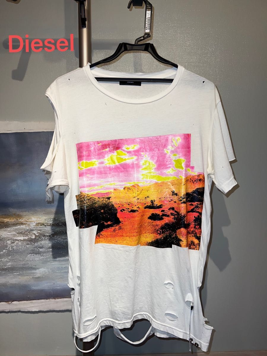 Diesel  Tシャツ トップス  オーバーサイズ ダメージ ビッグシルエット