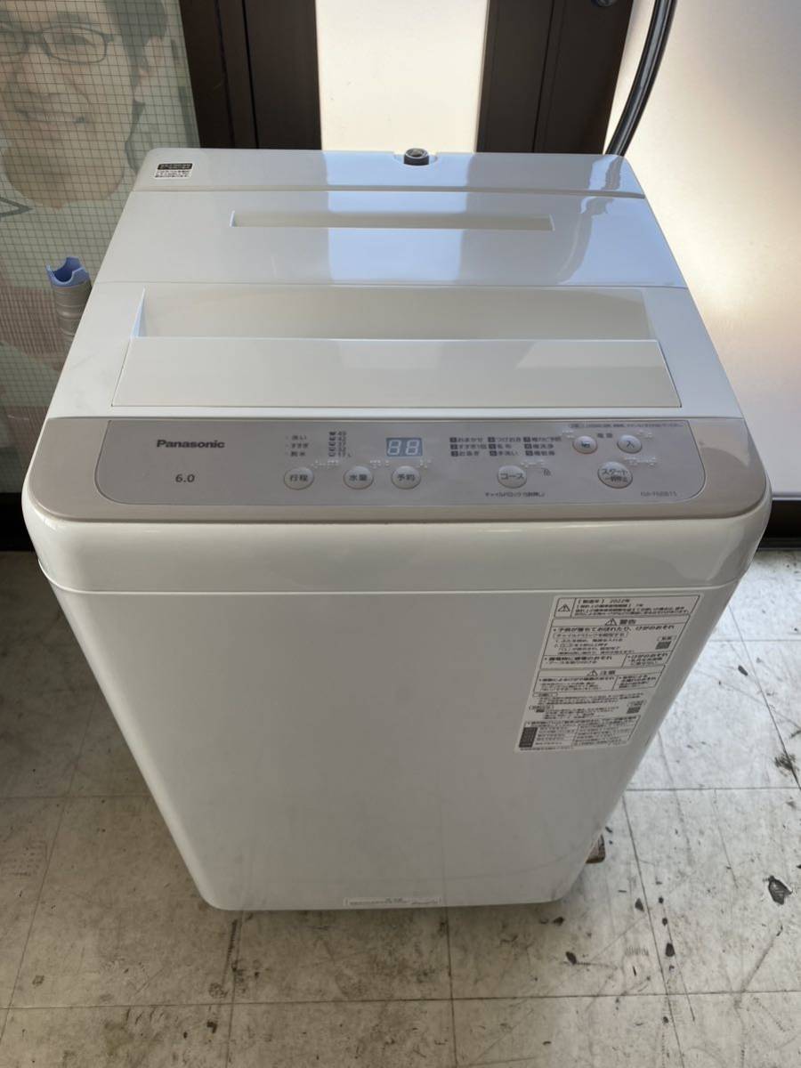 I☆ 中古品 Panasonic 全自動電気洗濯機 NA-F60B15 6kg 2022年製(5kg