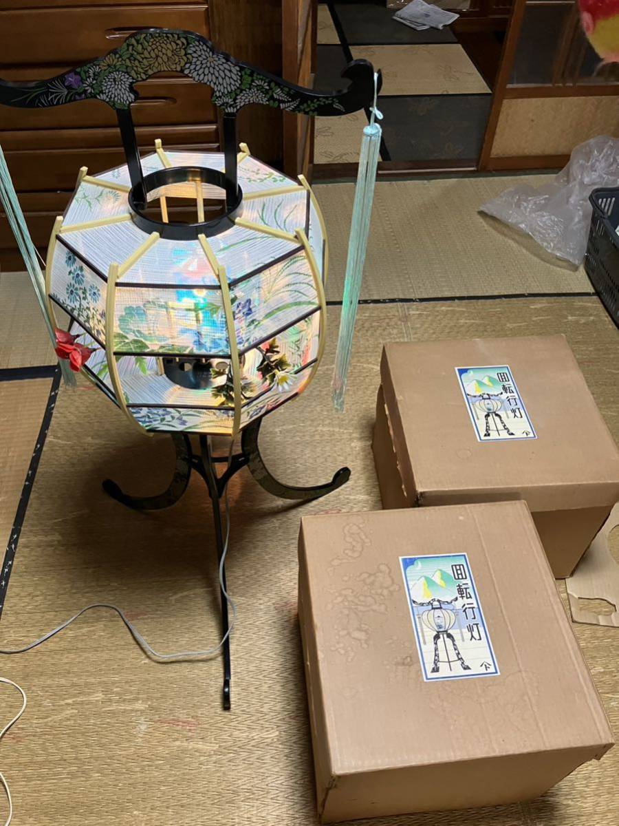 特別セーフ 回転行灯 行燈 お盆 提灯 2つセット あんどん - www