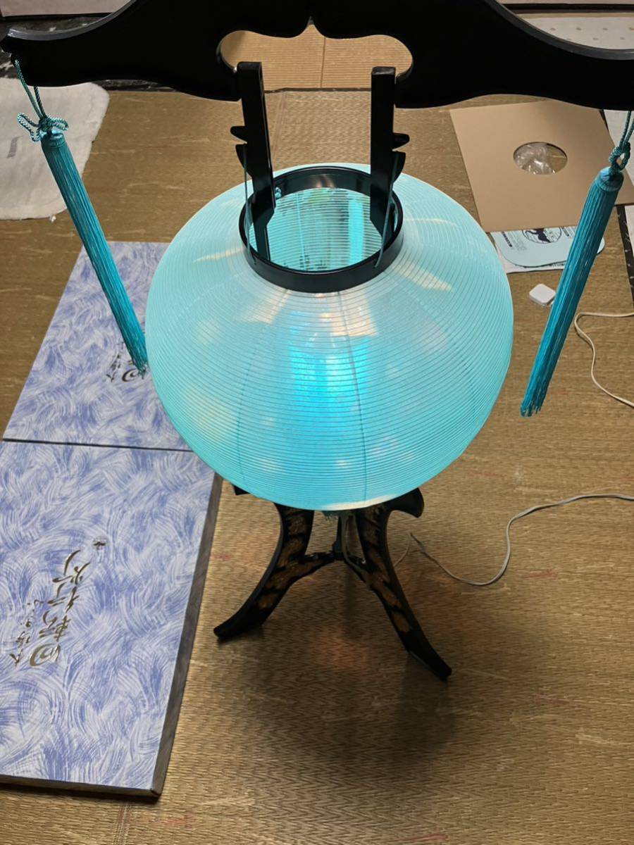  genuine Gifu rotation lamp with a paper shade line light lantern O-Bon 2. set retro O-Bon supplies tray lantern tray lantern 