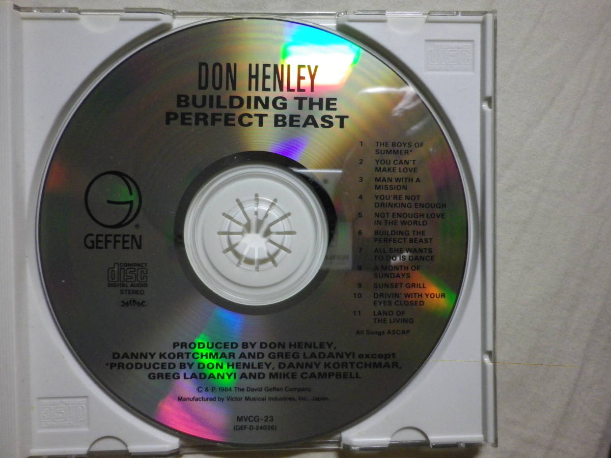 『Don Henley/Building The Perfect Beast(1984)』(1991年発売,MVCG-23,2nd,廃盤,国内盤,歌詞対訳付,The Boys Of Summer,Eagles)_画像3