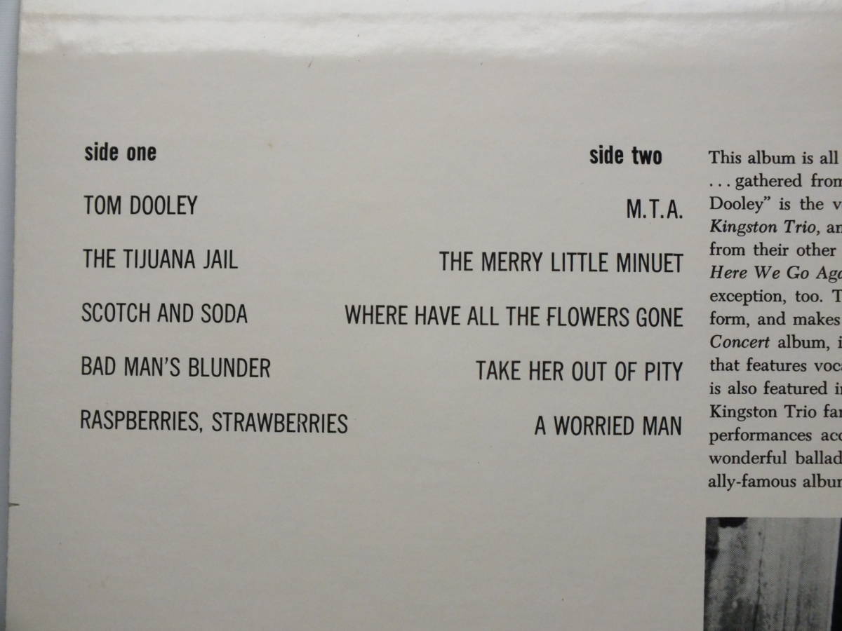 LP SN-16183 THE KINGSTON TRIO キングストン・トリオ TOM DOOLEY / THE TIJUANA JAIL 【8商品以上同梱で送料無料】_画像4