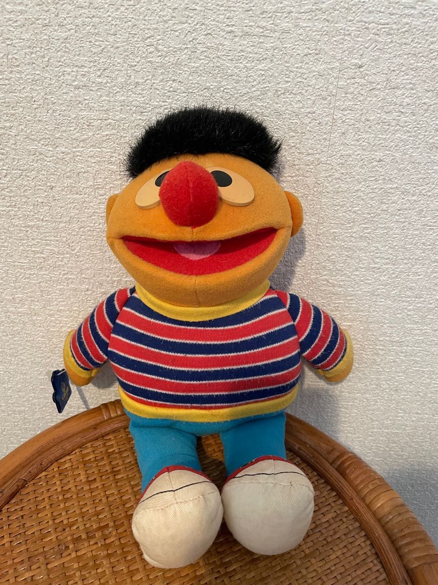セサミストリート アーニー ぬいぐるみ ヴィンテージ fisher price