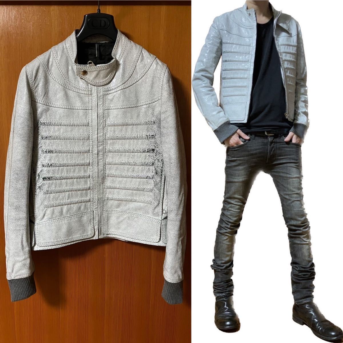 クラシック 2008AW DIORHOMME クラックレザー ナポレオン 正規品