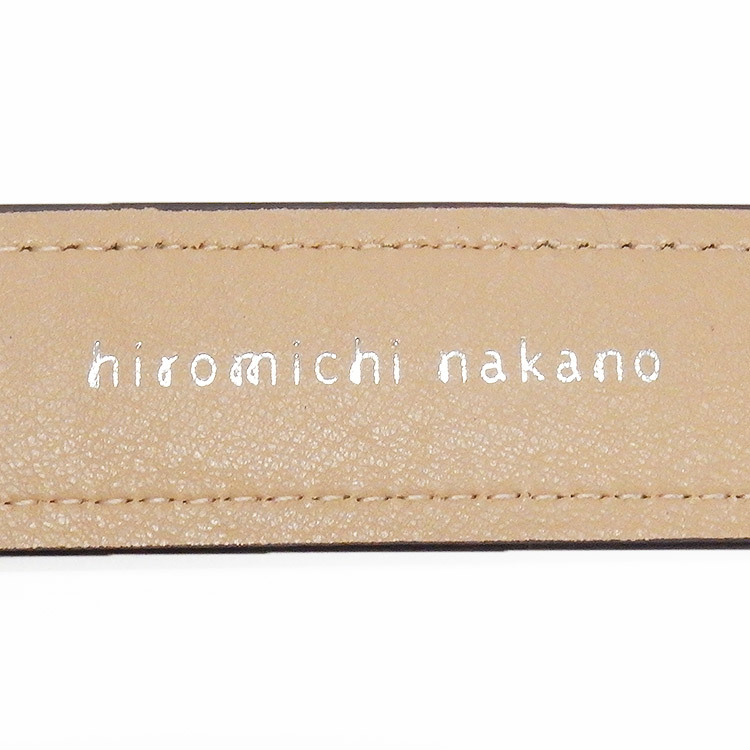 hiromichi nakano　メンズベルト　牛革　 黒　無地　ヒロミチナカノ　約3cm幅　ビジネスベルト　5HN241-10_画像4