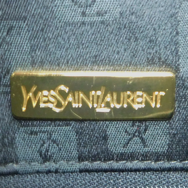 YSL Yves Saint-Laurent ручная сумочка плечо .. возможность Vintage темно-синий хорошая вещь стандартный товар 
