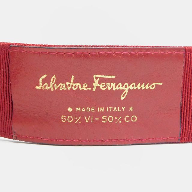 Ferragamoフェラガモ ヴァラモチーフ ベルト 赤×金 イタリア製 良品 正規品_画像5