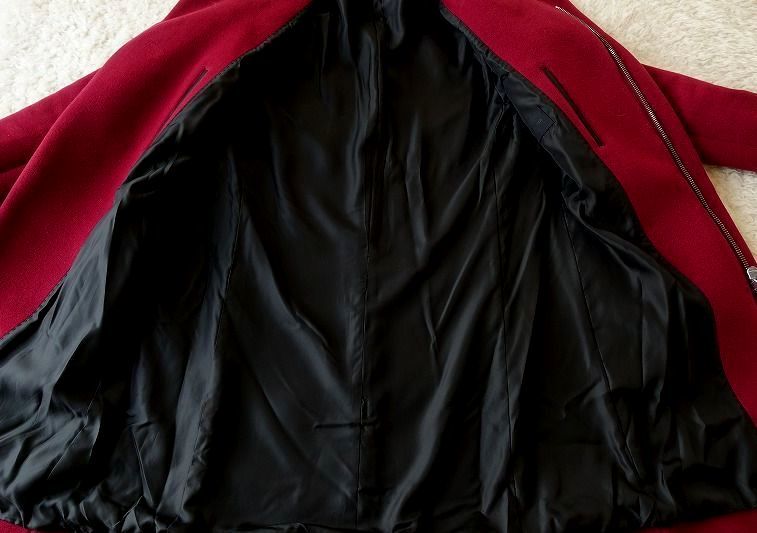 定価約12万円 肉厚 ジュンハシモト カシミア混メルトンラップコート